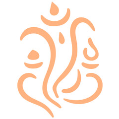 Obraz premium Hindu God Ganesha Sketch Line Drawing