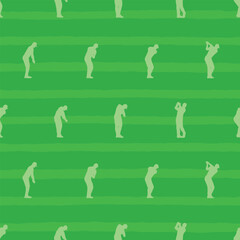 Golf Swing silhouette seamless pattern. Cartoon illustration vector illustration background. For print, textile, web, home decor, fashion, surface, graphic design