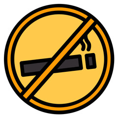 smoking ban board icon