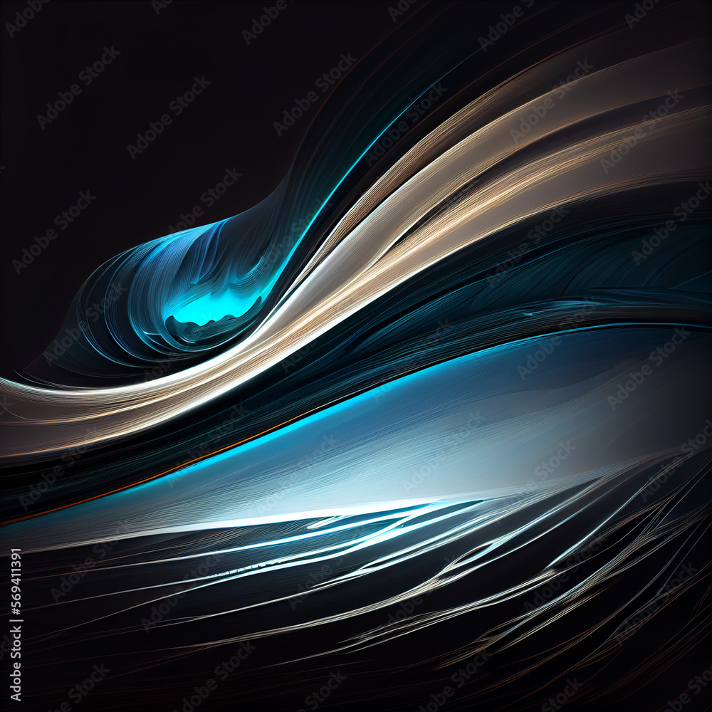 Wall mural abstract wave background with dark salmon, can be used as texture, background or wallpaper created u