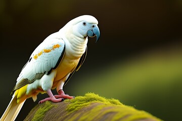 beautiful macaw parrot portrait, bird in the garden.