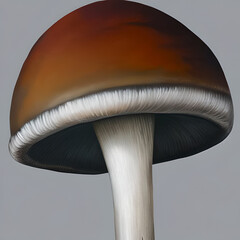 Close Up of a Mushroom, vector, illustration created with Generative AI