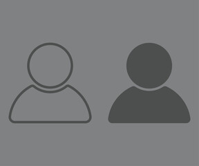User icon. Monochrome icon.