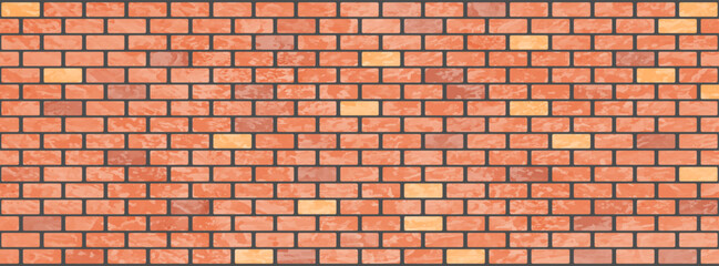 Brick wall with scuffing. Vector illustration for textiles, textures and simple backgrounds