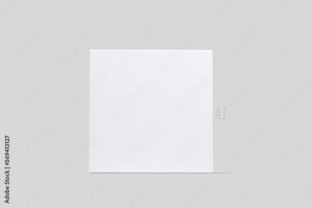 Poster Realistic  Square Gift Gift box mockup Front view Blank