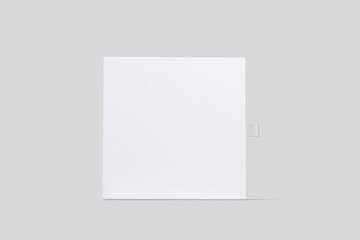 Realistic  Square Gift Gift box mockup Front view Blank