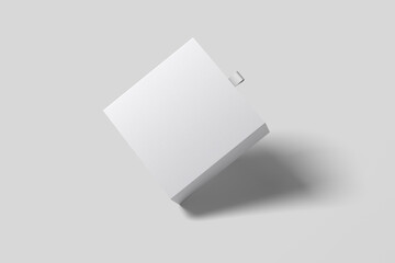 realistic Square Gift Gift box mockup side view Blank