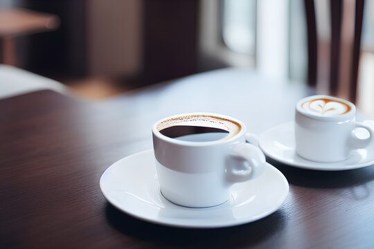 two cup of coffee on a table