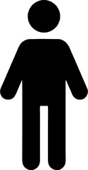 Simple masculine  Man Silhouette free icon