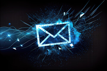 Mail icon Business Email Envelope Correspondence icon Concept Generative AI