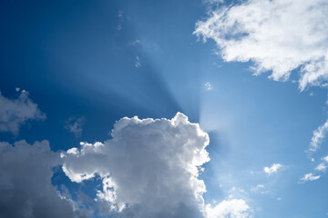 The sky was full of light and shadows.
