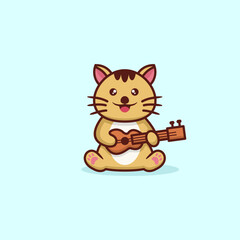 Cute Cat concept logo design