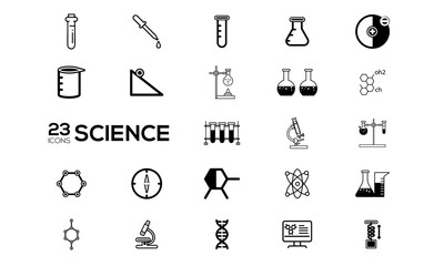 science icon set design