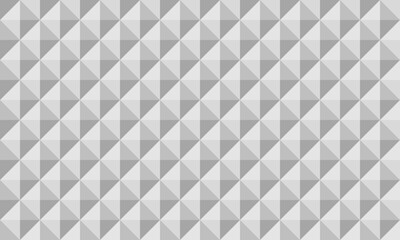 Gray diamond pattern seamless background. Vector 3D shapes.