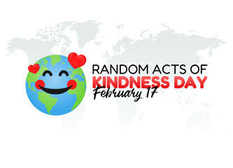 vector graphic of random acts of kindness day good for random acts of kindness day celebration. flat design. flyer design.flat illustration.