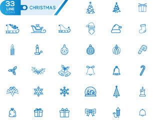 christmas icon set design