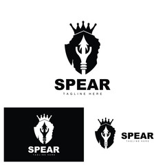Spear Logo, Long Range Throwing Weapon Target Icon Design, Product And Company Brand Icon Illustration