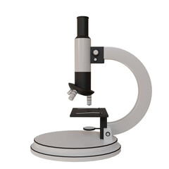3d render illustration of biology microscope icon school education