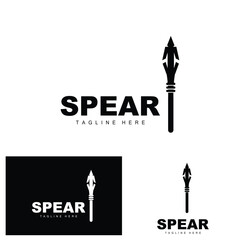 Spear Logo, Long Range Throwing Weapon Target Icon Design, Product And Company Brand Icon Illustration