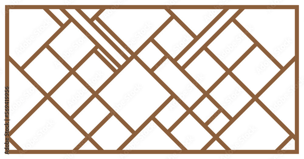 Poster brown line texture. vector abstract pattern hipster. geometric multisized element of square shape is