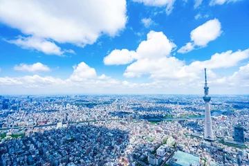 Fotobehang 東京スカイツリー・空撮写真 © maroke
