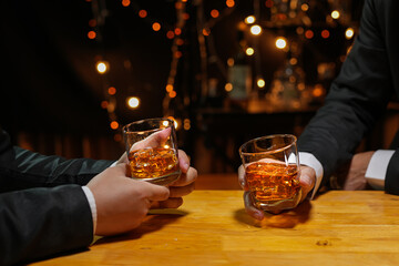 whiskey, for a friendly party in a bar or a restaurant.