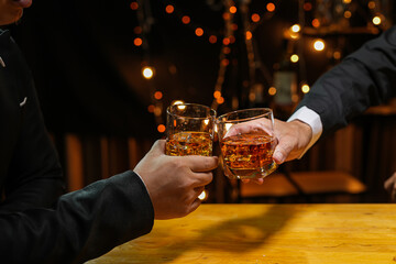 whiskey, for a friendly party in a bar or a restaurant.