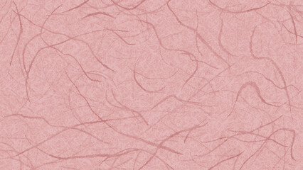 太い繊維の入った和紙風の背景・テクスチャー素材　8K UHDサイズ　桃色／ピンク２B