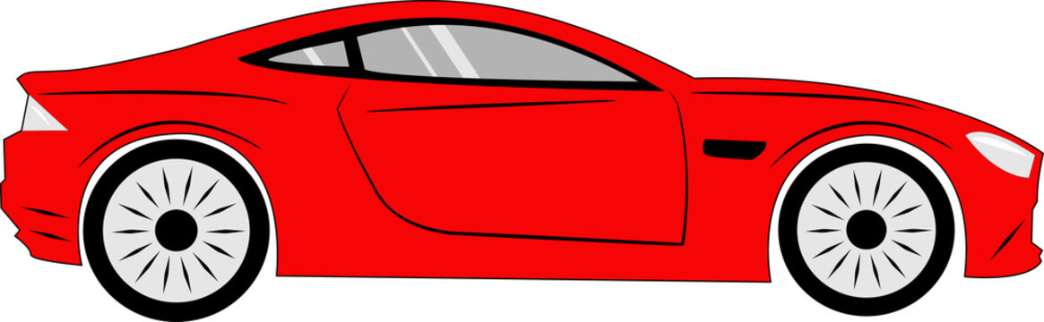 red sports car side view clip art preview