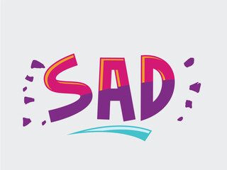 Sad logo word