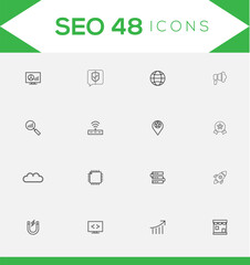 seo icon set design