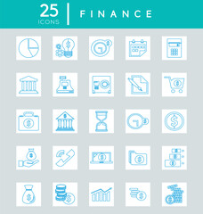 finance icon set design