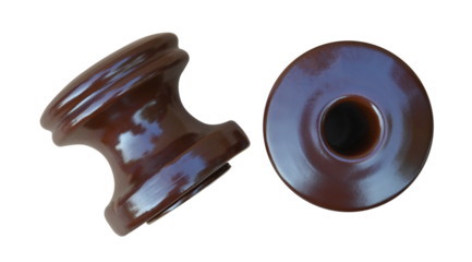 Ceramic strain spool insulator, electric clamp on transparent png