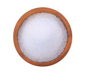 sugar in wooden bowl on transparent png
