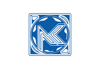 NK letter logo and icon design template