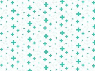Medical and healthcare seamless pattern used for wallpaper background. medical cross shape medicine and science concept.