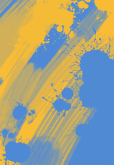 Abstract Blue Yellow paint Background. Vector illustration design