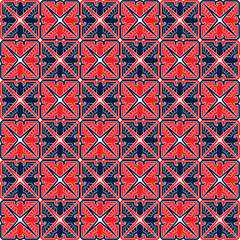 Eagle pattern with red, white and blue colors.