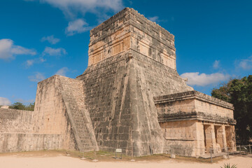 Ancient Ruins of the large pre-Columbian city Chichen Itza, built by the Maya people, Mexico