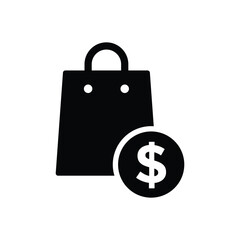 Shopping bag icon vector design template