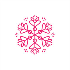 floral logo abstract element design ilustration.
