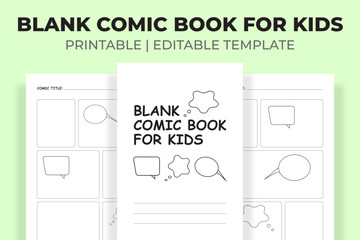 Blank Comic Book For Kids