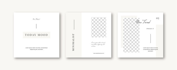 Minimalist social media post template