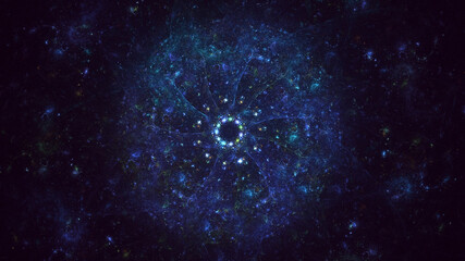 3D rendering abstract round light background