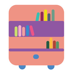 Bookcase Flat Icon