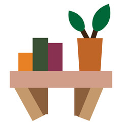 Bookshelf Flat Icon © Watekbon