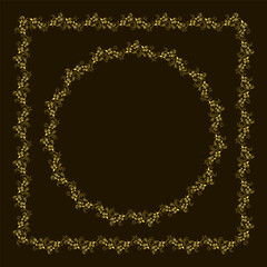 Golden collection, floral ornament, art decor style for wedding invitations,
luxury templates, decorative patterns and postcards.