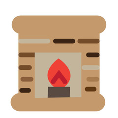 Fireplace Flat Icon