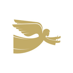 Vector illustration. The angel is God's herald.