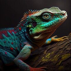 Fototapeta premium A lizard. Generative AI